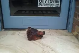 Racisme : un coiffeur d'origine tunisienne retrouve une tête de porc brûlée devant la porte de son salon
