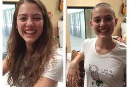 Cette jeune femme se rase la tête pour soutenir la recherche contre le cancer