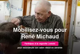 Les coiffeurs viennent en aide à René Michaud, le coiffeur de 90 ans qui a vu partir son salon en fumée !