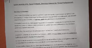 Excédé par les pratiques de L'Oréal, ce coiffeur diffuse une lettre ouverte qui fait le buzz !