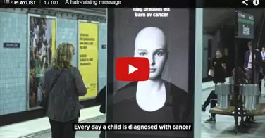 Superbe campagne de sensibilisation au cancer des enfants
